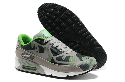 Wmns Nike Air Max 90 Prem Tape Sn Unisex Gray And Green Sports Shoes For Sale
